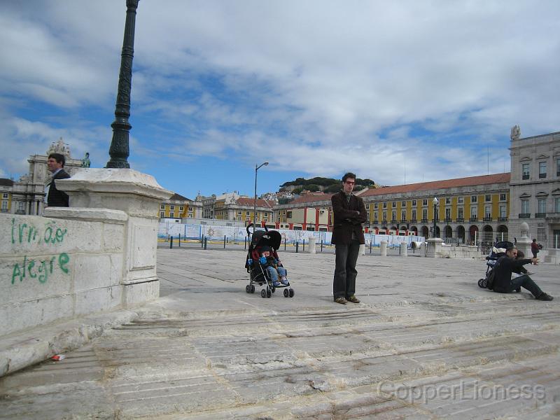 IMG_4484.JPG - Sprocket and DutchBoy with the square construction behind them.